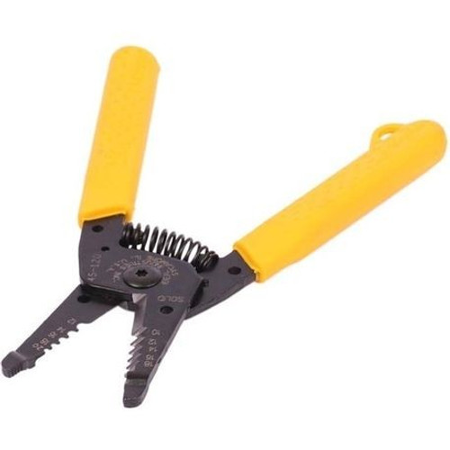 Wire Stripper, Type T, 18 to 10 AWG, 6 in Lg, Steel Jaw, Dipped Ergonomic Grip, Steel Body, Plastic Handle, Plier Nose Jaw