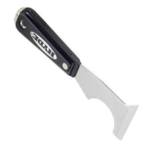 Paint Scraper, 6-in-1 Multi-Tool, 4 in Lg, 2.5 in Wd, Projection Interlock, Nylon Handle, High Carbon Steel Blade, Black Handle Color, 02980