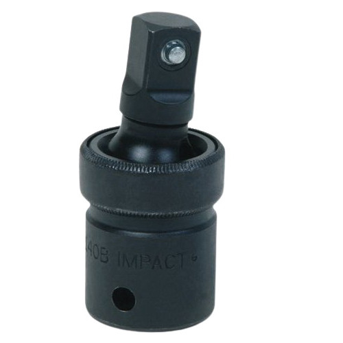 Universal Joint, Imperial, Male Drive, 1/2 in Male Drive, 2-1/2 in Lg, Socket Adapter, ANSI B107.2,  CSA, Chromium Vanadium Steel, Black Oxide Coated