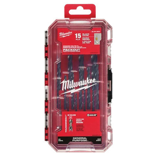 MILWAUKEE Thunderbolt Drill Bit Set, 8.46 in Lg, Parabolic Flute