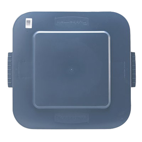 RUBBERMAID Container Lid, Flat Top, Plastic, Gray Color, 24 in Lg, 24 in Wd, 2 in Ht, 24 in Dia, Square Container, RCP 3539 GRA
