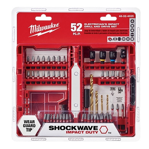 Driver Bit Set, Impact Duty, 52 -Piece, 1/4 in Shank, Steel