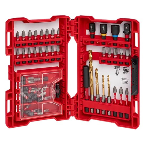 Driver Bit Set, Impact Duty, 52 -Piece, 1/4 in Shank, Steel