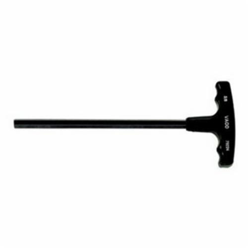 Hex Key, Black , Imperial, 3/16 in Tip, Hex Drive, T-Handle, Steel Blade, Steel, 7-1/2 in Lg Arm