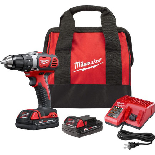 Drill Driver Kit, Metal Housing, Pistol Grip,  T, Red , Variable Speed Trigger Switch, 7-1/4 in Lg, 2.4 in wd,  7.8 in lg,  7-3/4 in ht, Kit, 1/2 in Chuck