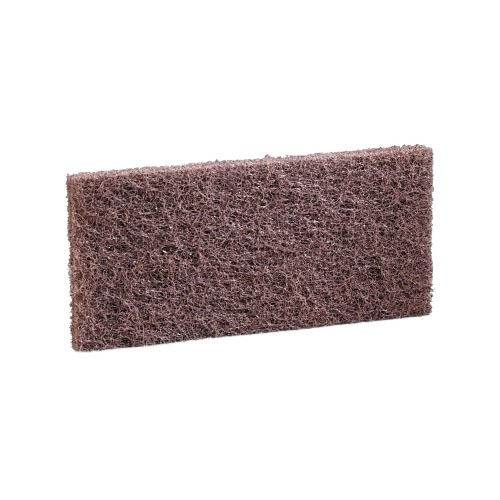 3M Doodle Bug Scrub, 10 in Lg, 4-5/8 in Wd, 1 in Thk Overall, Nylon,  Polyester Abrasive, Brown , Floors,  Stairs,  Baseboard Applicable