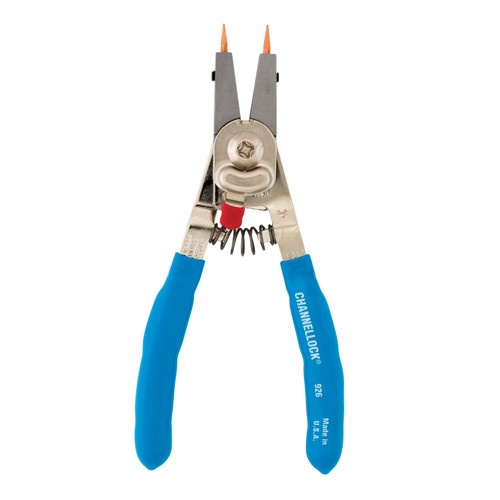 Retaining Ring Plier, Automotive,  Convertible, 6-1/4 in Lg Handle, Ergonomic Grip, Alloy Steel Handle, 6-1/4 in Lg, Blue , 6 in, 1.31 in lg Jaw