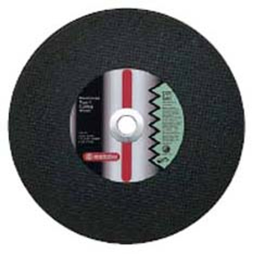Cut-Off Wheel, 10 in Dia Wheel, 1/8 in Thk Wheel, 1 in Center Hole, 30 Grit, Aluminium Oxide Abrasive, Steel,  Ferrous Metal Applicable, Type 1