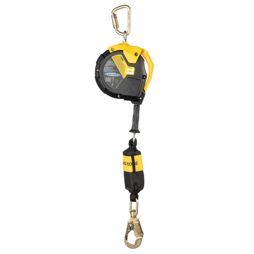 Cable Lifeline, Self-Retracting, ANSI Z359.14-2021 Class 2, 360 in Lg, Galvanized Steel Cable Line, Thermoplastic Housing Hardware, Matte Black Color