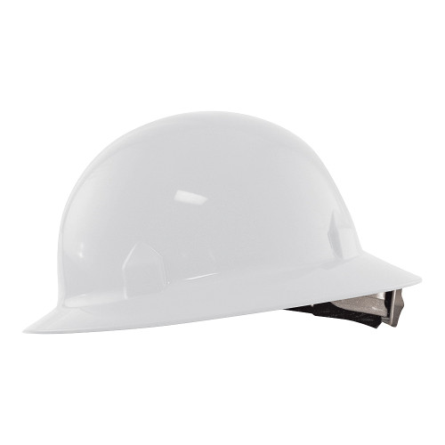 Hard Hat, 11 x 9-1/2 x 8-1/2 in, Fits Min Hat 6-1/2 in, Fits Max Hat 8 in, White , High Density Polyethylene, 8-Point Suspension, Class C,  E,  G