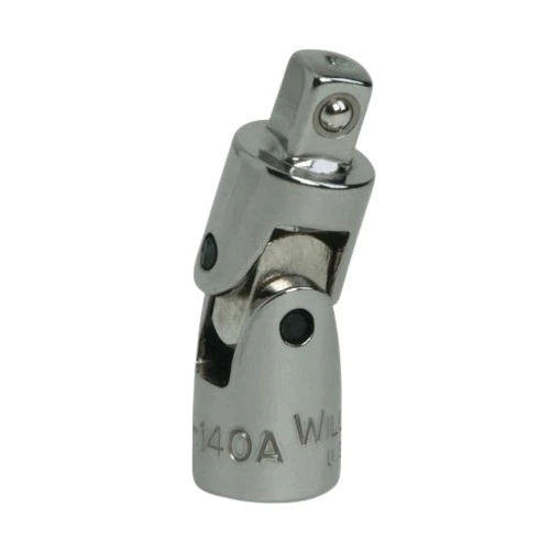 Universal Joint, Imperial, Male Drive, 1/4 in Male Drive, 1-7/16 in Lg, Socket Adapter, ANSI B107.10M,  CSA, Steel, Polished Chrome Coated