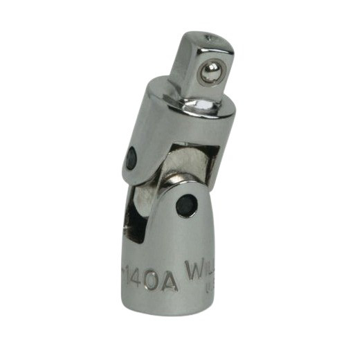 Universal Joint, Imperial, Male Drive, 1/4 in Male Drive, 1-7/16 in Lg, Socket Adapter, ANSI B107.10M,  CSA, Steel, Polished Chrome Coated Universal Joint, Imperial, Male Drive, 1/4 in Male Drive, 1-7/16 in Lg, Socket Adapter, ANSI B107.10M,  CSA, Steel, Polished Chrome Coated