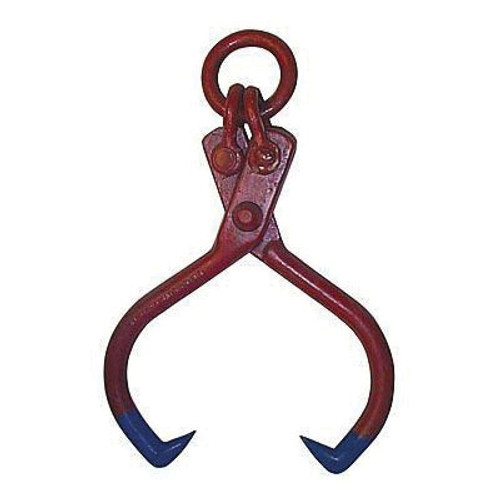 Skidding Tong, Logger Style, 7 to 16 in Jaw Open, 1-1/4 in Dia, Steel, Blue,  Red Color Skidding Tong, Logger Style, 7 to 16 in Jaw Open, 1-1/4 in Dia, Steel, Blue,  Red Color