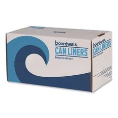 BOARDWALK Drawstring Kitchen Bags/Liners, Drawstring, 13 gal, 24" x 28", White, 50 Bags/Roll, 2 Rolls/Carton
