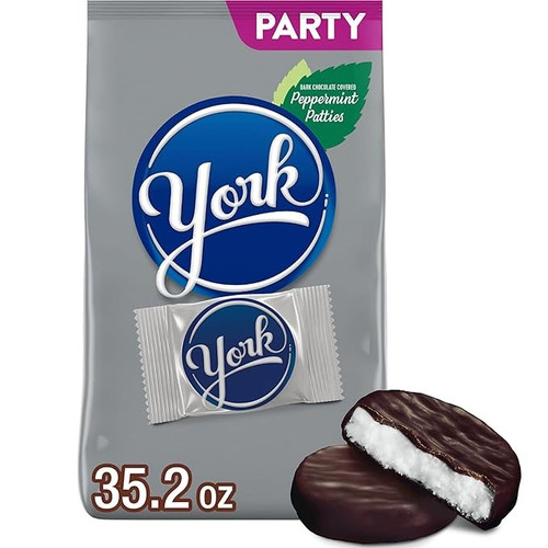 YORK Dark Chocolate Peppermint Pattie Miniatures, Candy Party Pack, 35.2 oz