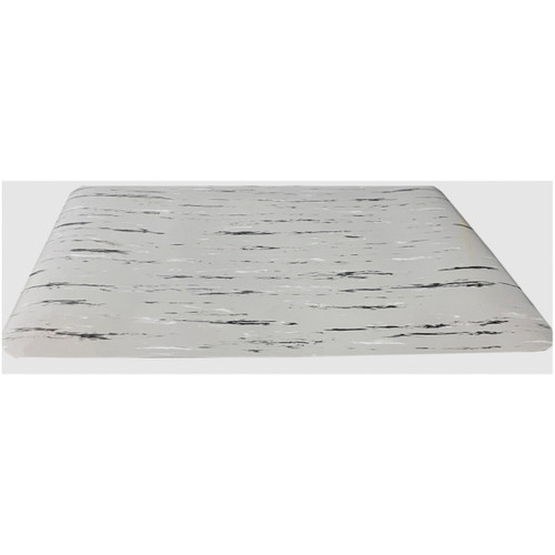 Crown® Workers-Delight WV 1223FY Anti-Fatigue Mat, 3 ft L x 2 ft W x 9/16 in, 5/8 in THK, Spiffy Vinyl with Zedlan Foam, Marble Surface Pattern, PVC Foam Back, Resists: Abrasion, Acid, Grease, Oil, Puncture and Solvent