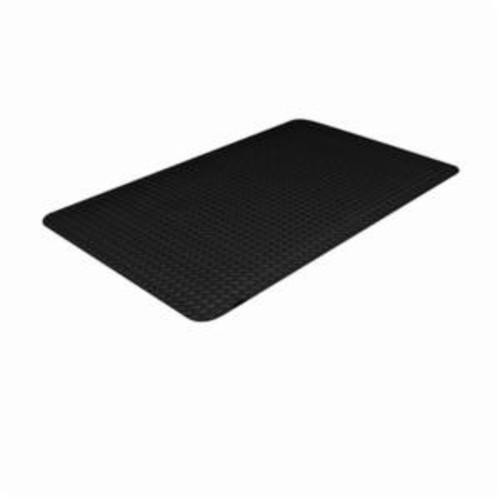 Crown® Workers-Delight™ Deck Plate WDR3424BK-75 550 Premium Ultra Anti-Fatigue Mat, 75 ft L x 2 ft W x 7/8 in THK, PVC, Diamond Surface Pattern, Zedlan™ Foam Base, Resists: Slip