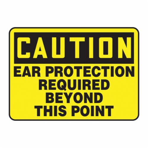 Accuform® MPPE632VA Caution Sign, CAUTION, 10 in H x 14 in W, 0.04 in Aluminum