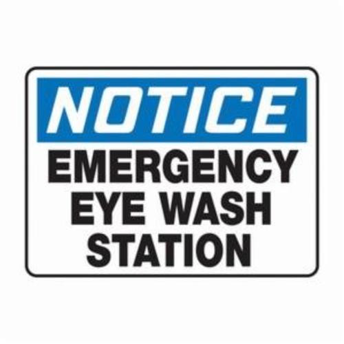 Accuform® MFSD815XV Emergency Exit Sign, NOTICE, 10 in H x 14 in W, Adhesive Dura-Vinyl™