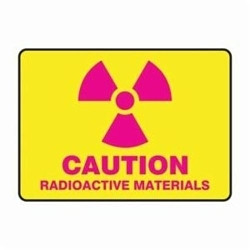 CAUTION RADIOACTIVE MATERIALS (W/GRAPHIC)