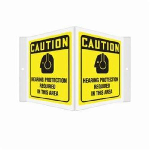 Accuform® PSP365 3D Projection Sign, CAUTION, 6 in H x 5 in W, Black on Yellow, Plastic, Fastened Mount