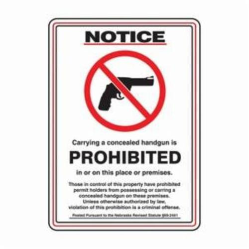 Accuform® MACC539XV Notice Sign, NOTICE, 14 in H x 10 in W, Adhesive Dura-Vinyl™