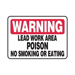 Accuform® MCHL326VS Safety Sign, WARNING, Text, Adhesive Dura-Vinyl™, Adhesive Mount, 10 in H x 14 in W, English