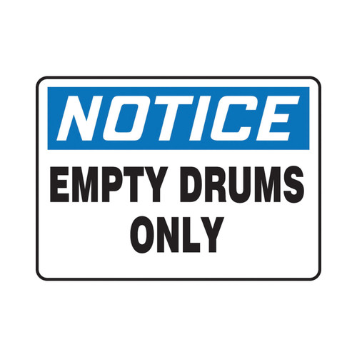 Accuform® MCHL815XV Safety Sign, NOTICE, Text, Adhesive Dura-Vinyl™, 10 in H x 14 in W, English