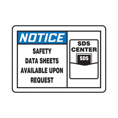 Accuform® MCHM807VS Safety Sign, NOTICE, Symbol/Text, Adhesive Dura-Vinyl™, 10 in H x 14 in W, English