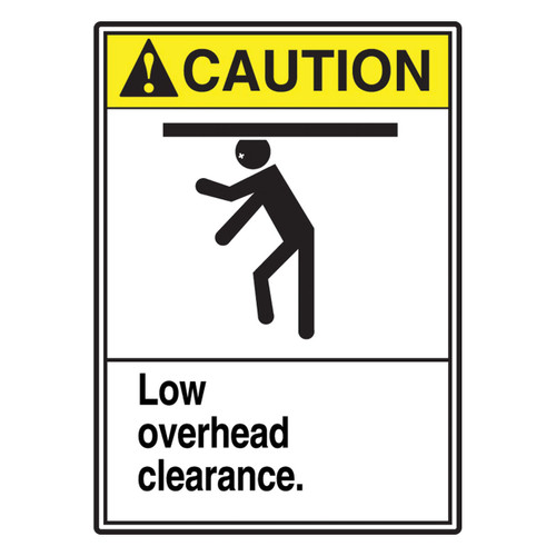 Accuform® MRCR603VA Safety Sign, CAUTION, 10 in H x 7 in W, Aluminum, Fastened Mount