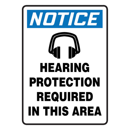 Accuform® MTDX803VA Safety Sign, NOTICE, 14 in H x 10 in W, Aluminum, Fastened Mount