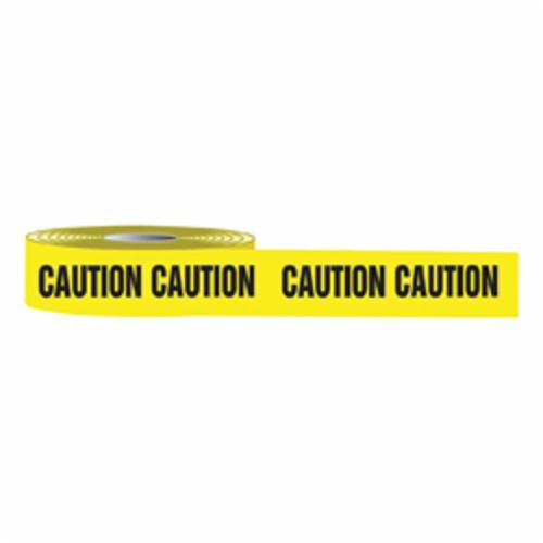 Accuform® MPT00 Barricade Tape, Black/Yellow, 1000 ft L x 3 in W, CAUTION Legend, Plastic