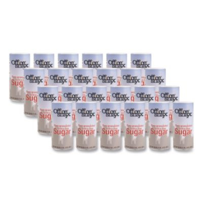 OFFICE SNAX, Sugar Canister, 20 oz Reclosable Canister, 24/Carton