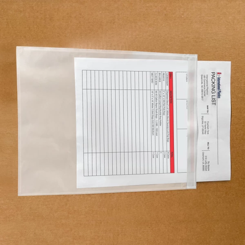 PACKING SLIP ENVELOPE CLEAR, 9.5" X 12", 500 EACH