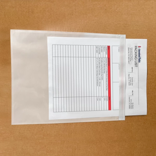 PACKING SLIP ENVELOPE CLEAR, 9.5" X 12", 500 EACH