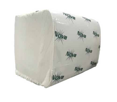 NOVA INTERFOLD NAPKINS, WHITE, 2 PLY, 6.4 X 8.8, 6000/CS