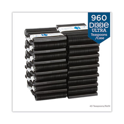 SMARTSTOCK POLYPROPLENE SPOON BLACK 40 PACK (24 PER CASE)