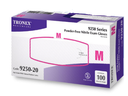 BLUE NITRILE GLOVE XX-LARGE POWDER FREE TEXTURED 100 gloves/box
