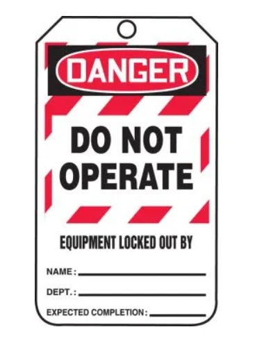 LOCKOUT TAG (DO NOT OPERATE)