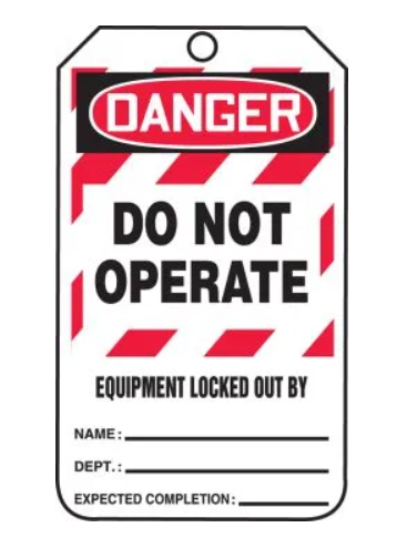 LOCKOUT TAG (DO NOT OPERATE)