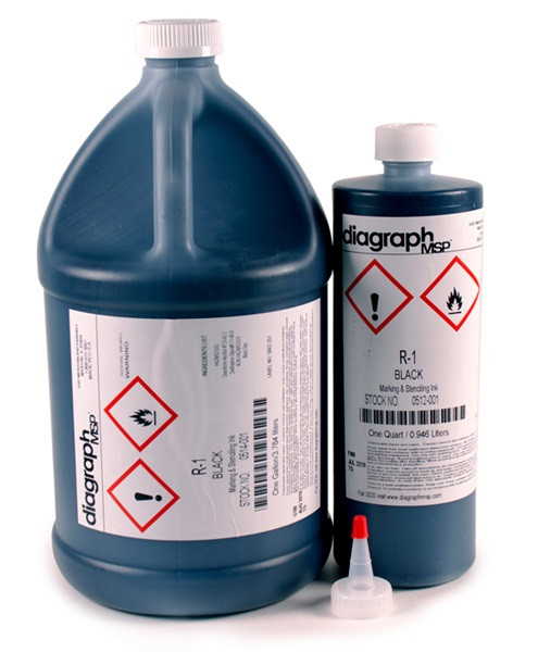 R-1 MARKING & STENCILING INK 4 GAL/CS BLACK