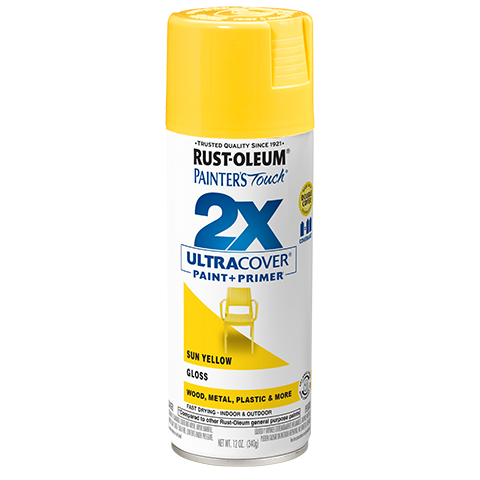 SUN YELLOW GLOSS SPRAY PAINT PAINTERS TOUCH 12OZ
