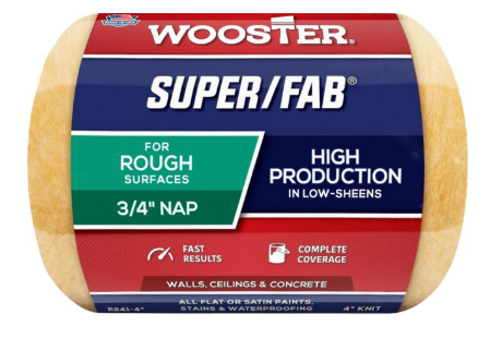 Wooster R241 4" x 3/4" Nap Super/Fab Roller Cover