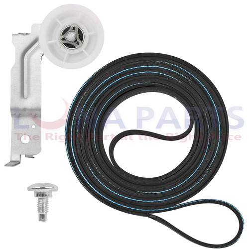 Samsung DV330AEW/XAA-03 Dryer Idler Pulley Drum Belt Kit