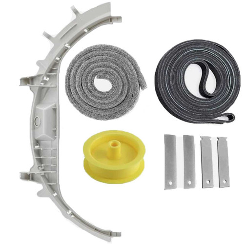 GE DWSR463EG0WW Dryer Drum Bearing Belt Felt Slides Pulley Kit