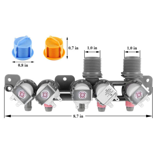 LG WT5480CW Washer Hot Cold Water Inlet Valve