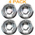 4 Pack - Whirlpool Maytag Jenn-Air Stove 6" Chrome Drip Pan Bowl W10196406