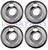 4 Pack - GE Hotpoint Kenmore 8" Chrome Drip Pan Bowl WB31K5025