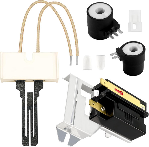 Gas Dryer Igniter Coils Flame Sensor Kit That Fits KitchenAid KGYE677BWH3