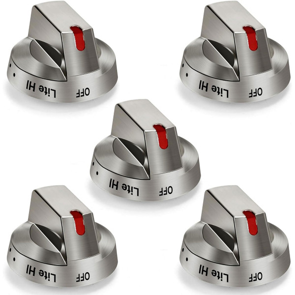 Samsung NX58H5650WS/AA-00 Oven Range Burner Knobs (5 Pack)